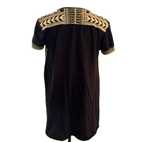 Johnny Was Rianne Knit Drape Top Black With Embroidered Floral Design Size XS - Picture 2 of 9